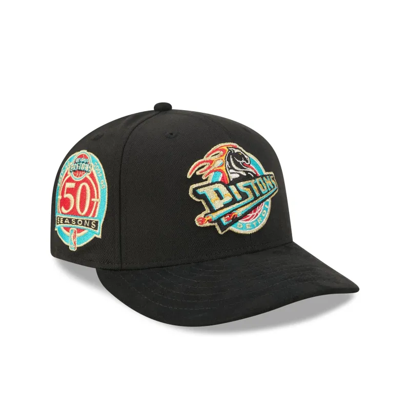 Detroit Pistons Hardwood Classics Side Patch 9FIFTY Snapback Hat made by New Era