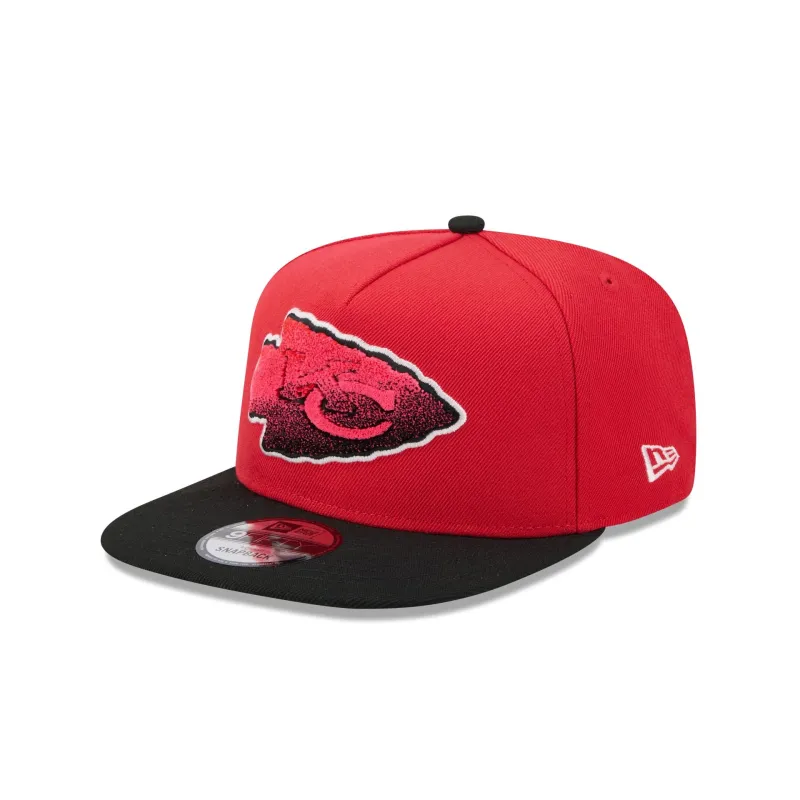 Kansas City Chiefs Fade Logo 9FIFTY A-Frame Snapback Hat made by New Era