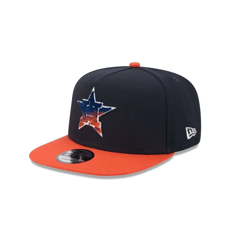 Houston Astros Fade Logo 9FIFTY A-Frame Snapback Hat made by New Era