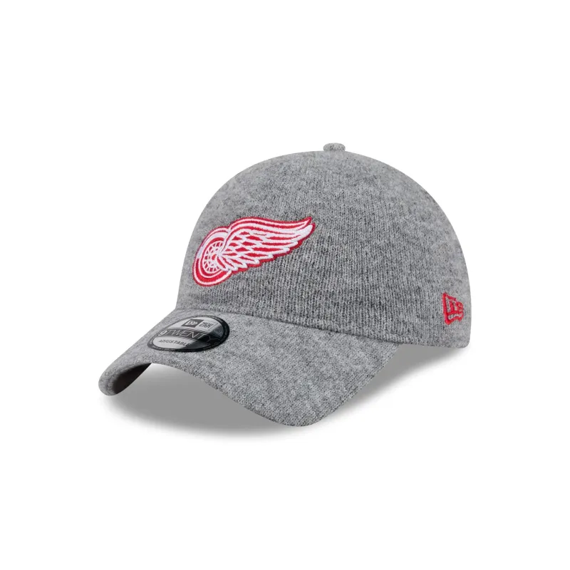 Detroit Red Wings Gray Wool 9TWENTY Adjustable Hat made by New Era