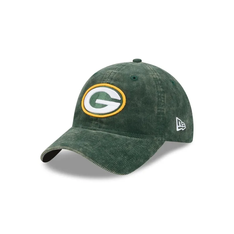 Green Bay Packers Washed Cord 9TWENTY Adjustable Hat made by New Era