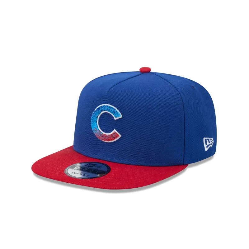 Chicago Cubs Fade Logo 9FIFTY A-Frame Snapback Hat made by New Era