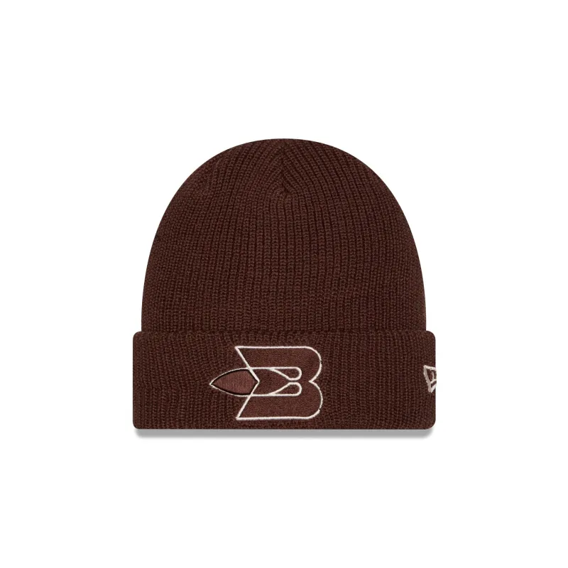 Buffalo Braves Walnut Cuff Knit Beanie Hat made by New Era