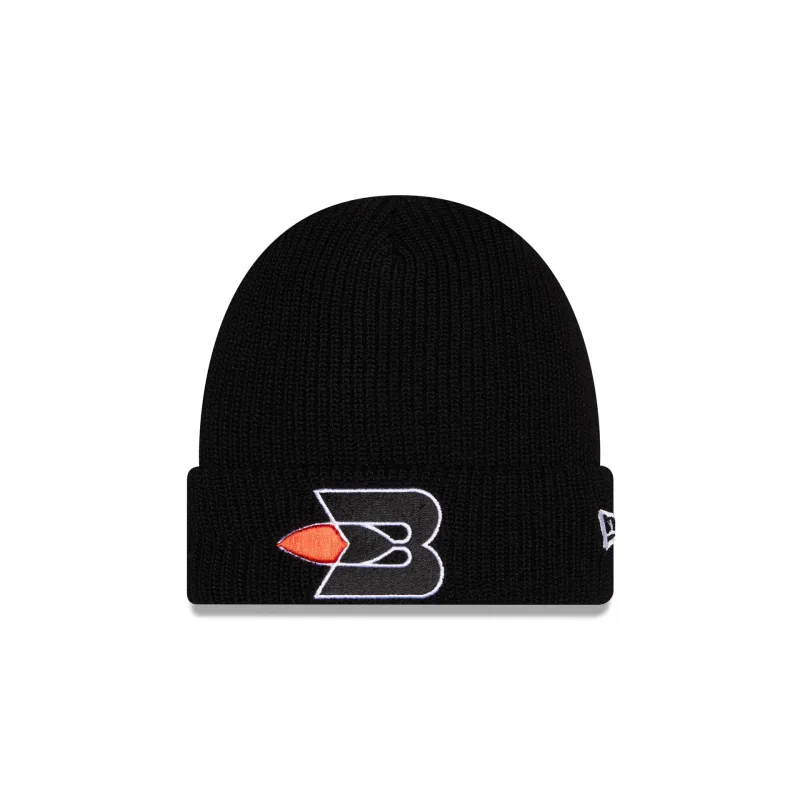 Buffalo Braves Black Cuff Knit Beanie Hat made by New Era