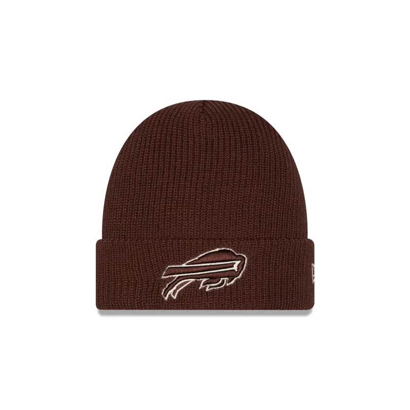 Buffalo Bills Walnut Cuff Knit Beanie Hat made by New Era