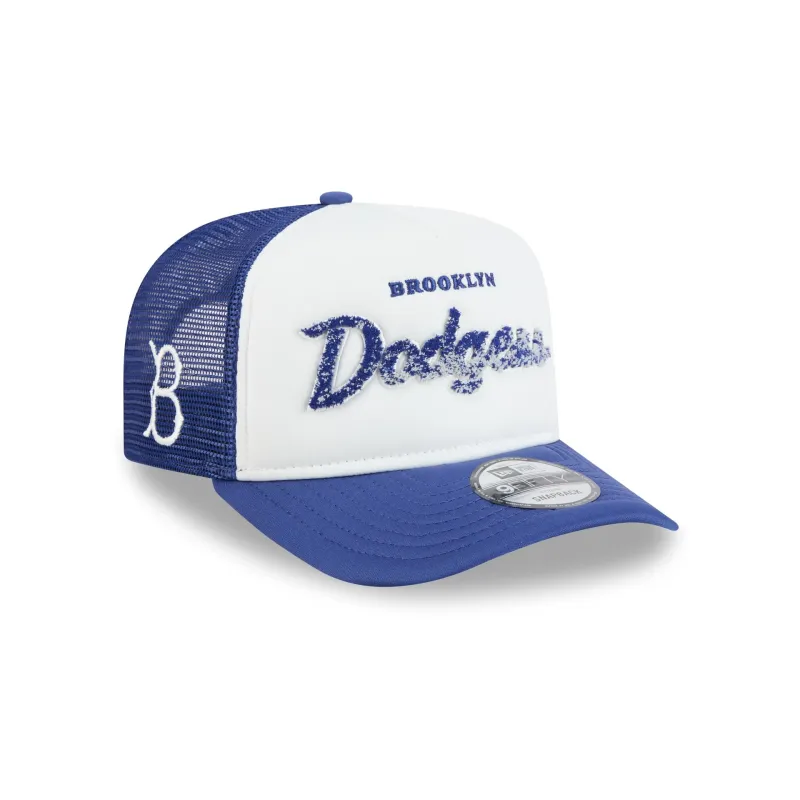 Brooklyn Dodgers Fade Script 9FIFTY A-Frame Trucker Hat made by New Era