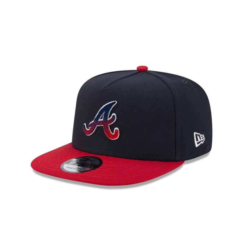 Atlanta Braves Fade Logo 9FIFTY A-Frame Snapback Hat made by New Era
