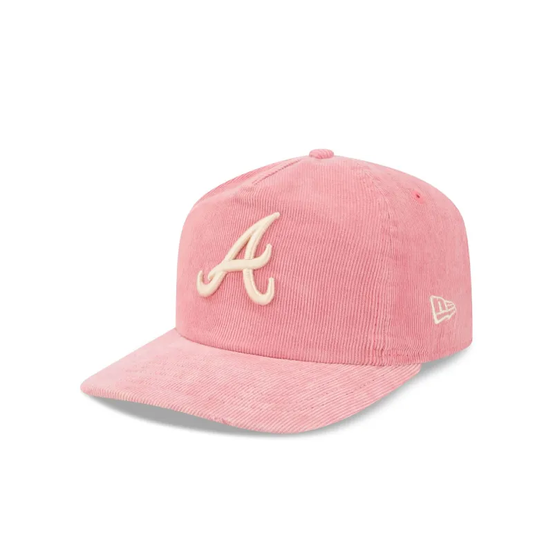 Atlanta Braves Pink Washed Corduroy 19TWENTY Adjustable Hat made by New Era