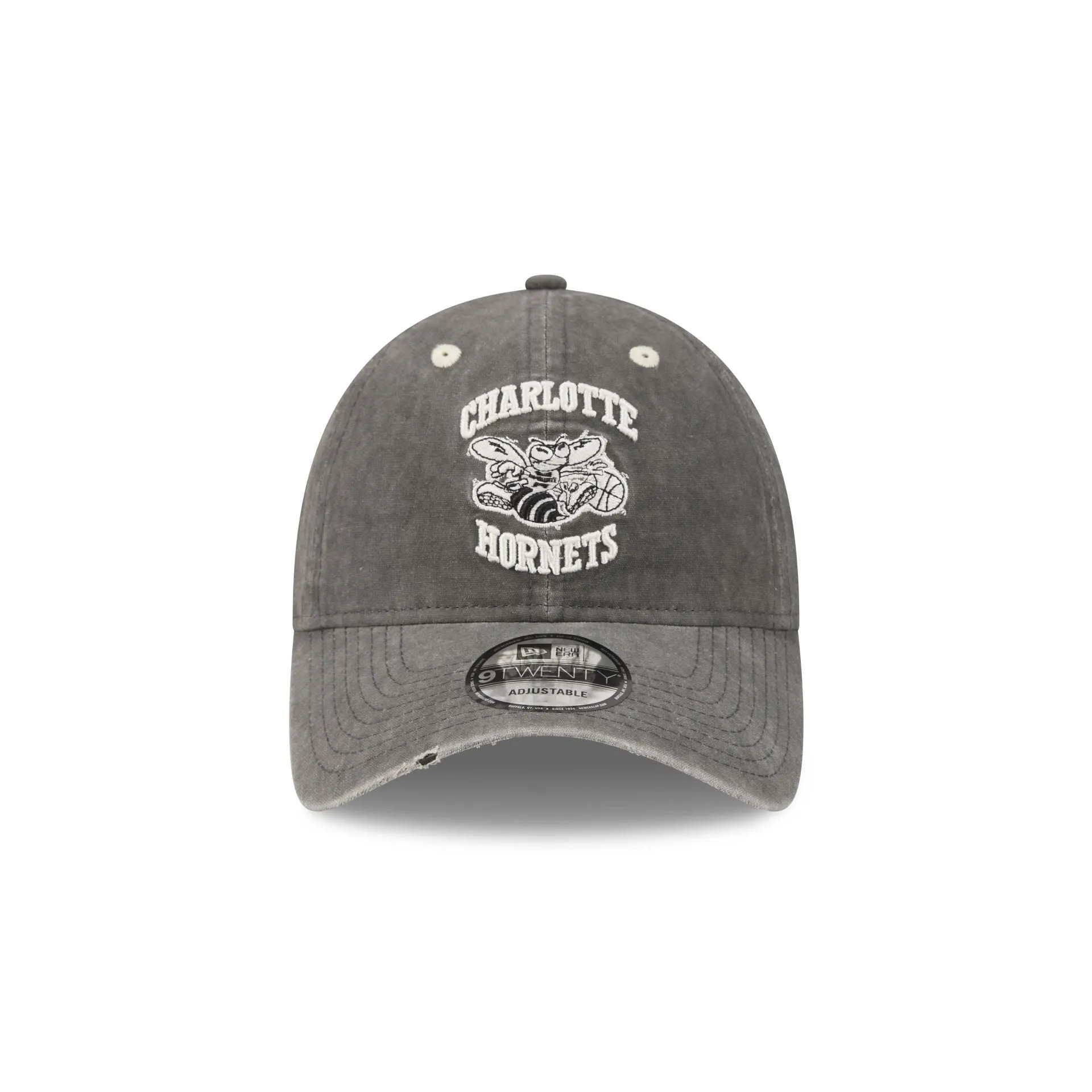 Charlotte Hornets Washed Black Cotton 9TWENTY Adjustable Hat sold by New Era product image thumbnail 2