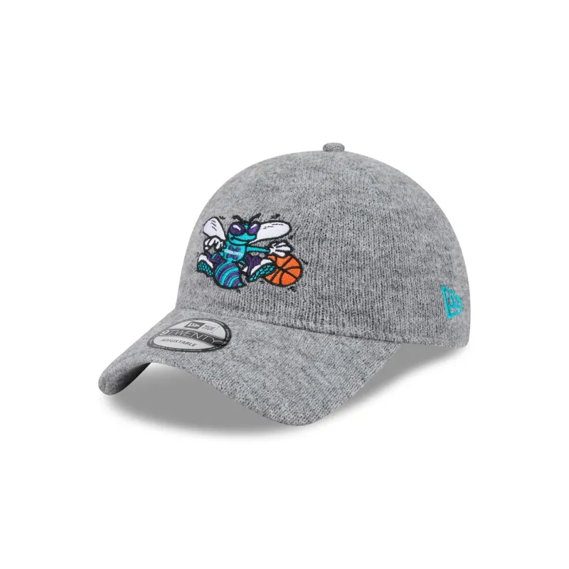 Charlotte Hornets Gray Wool 9TWENTY Adjustable Hat made by New Era