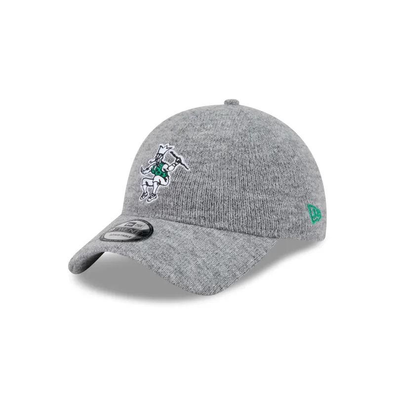 Boston Celtics Gray Wool 9TWENTY Adjustable Hat made by New Era