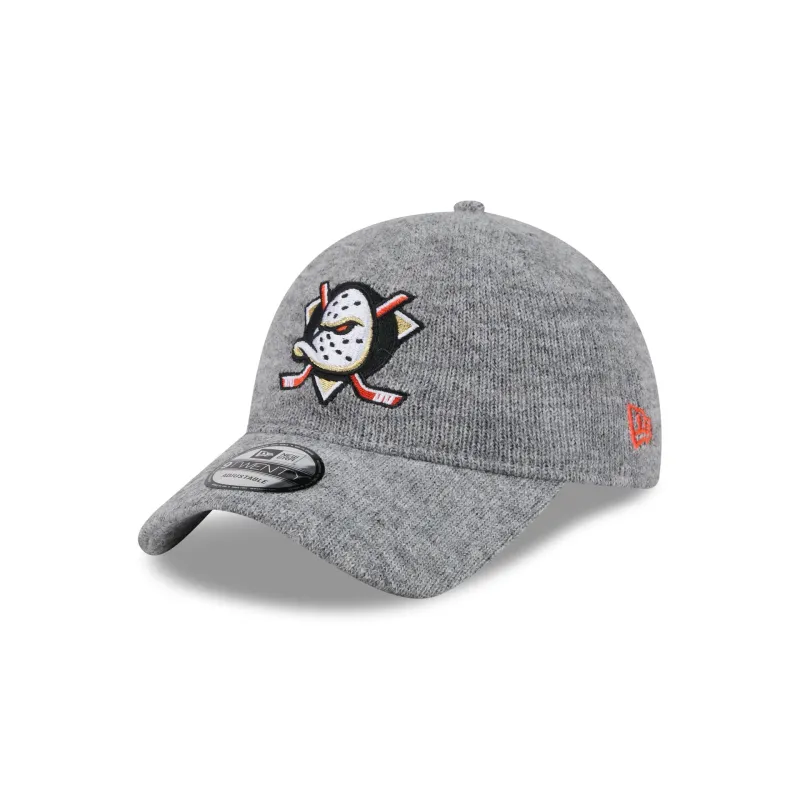 Anaheim Ducks Gray Wool 9TWENTY Adjustable Hat made by New Era