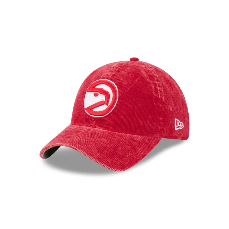 Atlanta Hawks Washed Cord 9TWENTY Adjustable Hat made by New Era