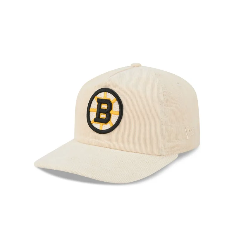 Boston Bruins Chrome Corduroy 19TWENTY Adjustable Hat made by New Era