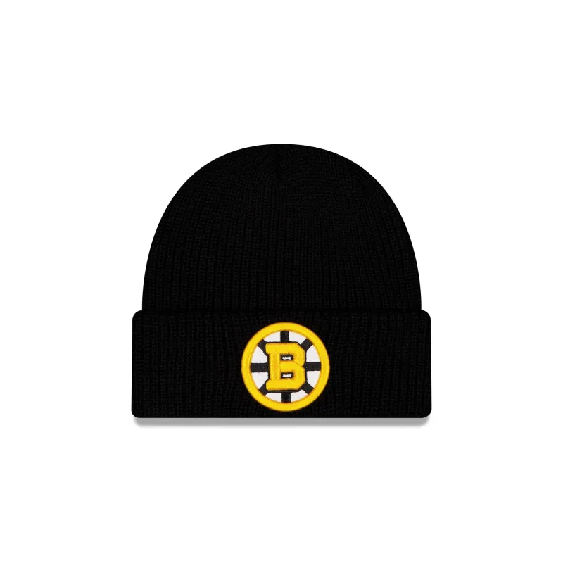 Boston Bruins Black Cuff Knit Beanie Hat made by New Era