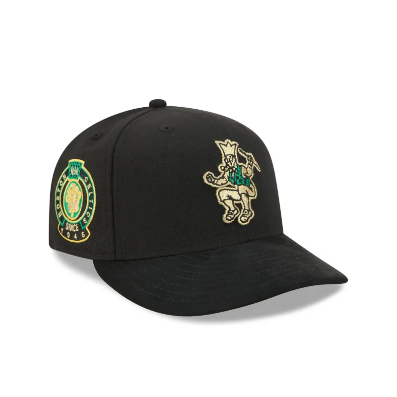Boston Celtics Hardwood Classics Side Patch 9FIFTY Snapback Hat made by New Era