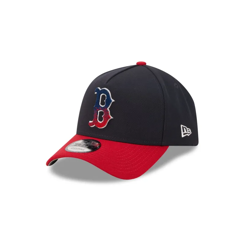 Boston Red Sox Fade Logo 9FORTY A-Frame Snapback Hat made by New Era