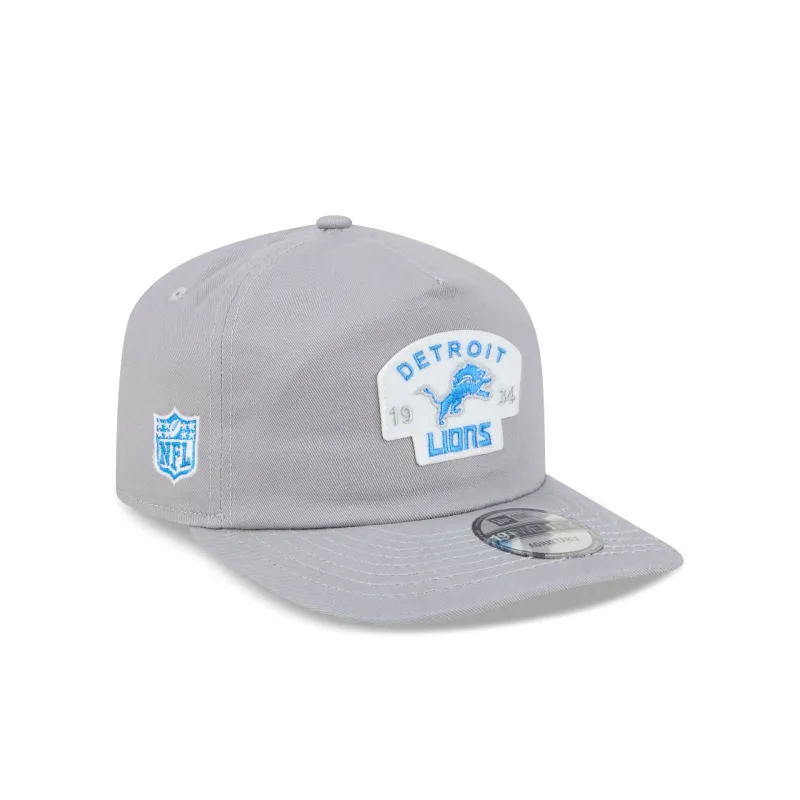 Detroit Lions Felt Patch Gray 19TWENTY Snapback Hat made by New Era
