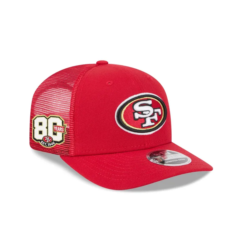 San Francisco 49ers 80th Anniversary Sidepatch 9SEVENTY Trucker Hat made by New Era