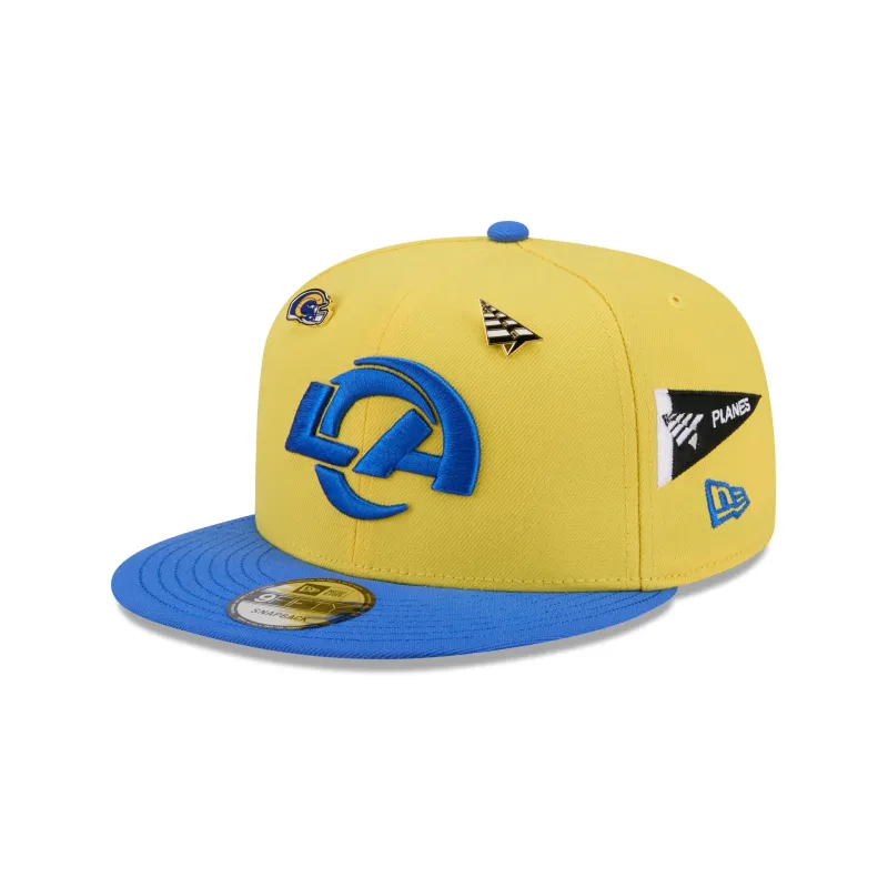Paper Planes x Los Angeles Rams Yellow 9FIFTY Snapback Hat made by New Era