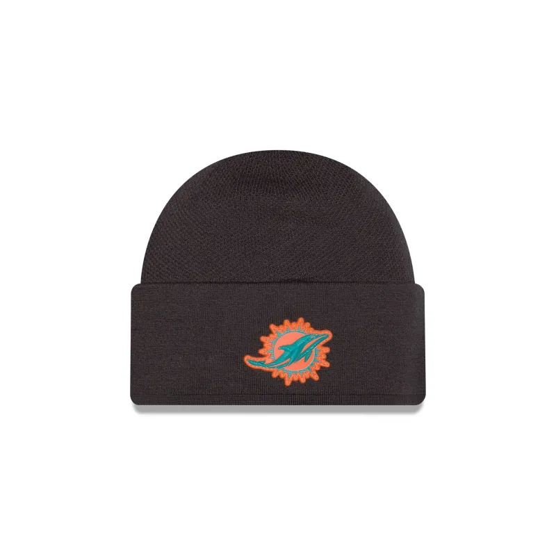 Miami Dolphins 2026 Sideline Cold Weather Skully Hat made by New Era