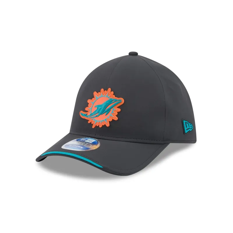 Miami Dolphins 2026 Sideline Cold Weather 9FORTY M-Crown Snapback Hat made by New Era