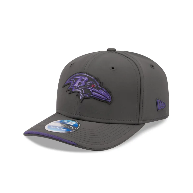 Baltimore Ravens 2026 Sideline Cold Weather 9SEVENTY Stretch-Snap Hat made by New Era
