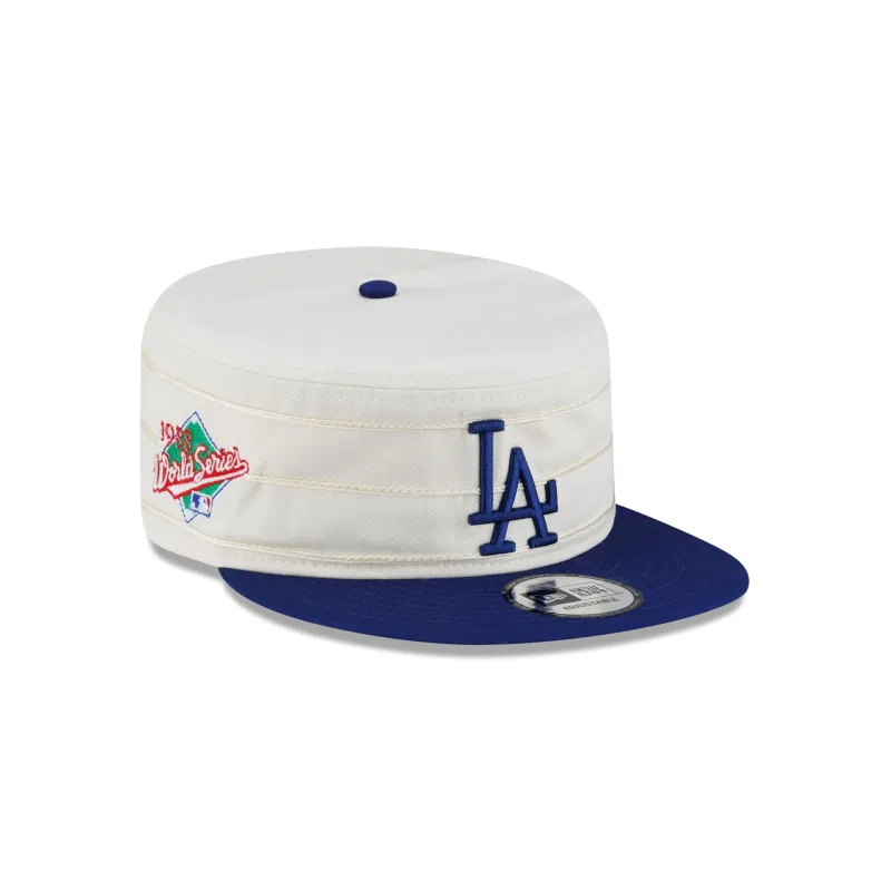 Los Angeles Dodgers Side Patch Chrome White Pillbox Hat made by New Era