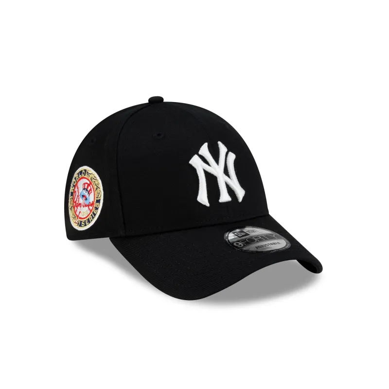 New York Yankees Side Patch Black 9FORTY Adjustable Hat made by New Era