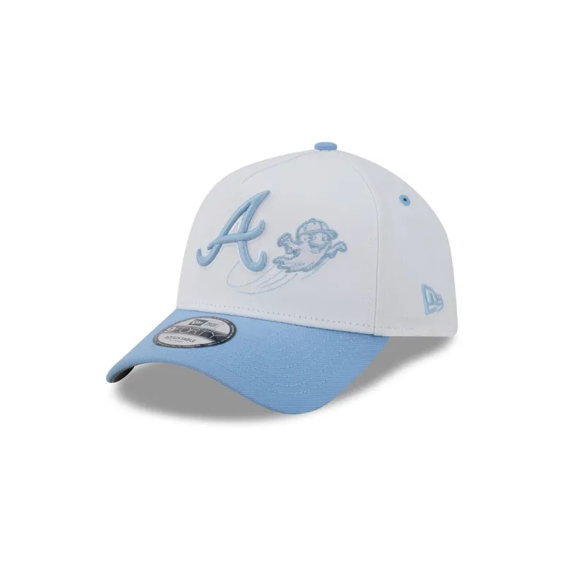 Atlanta Braves Chrome Ghost 9FORTY A-Frame Snapback Hat made by New Era