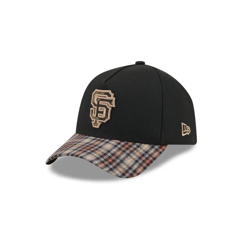 San Francisco Giants Fall Plaid Visor 59FORTY A-Frame Fitted Hat made by New Era