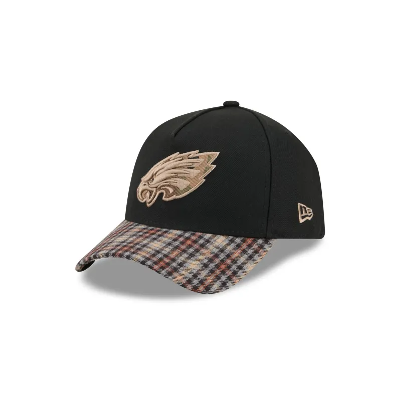 Philadelphia Eagles Fall Plaid Visor 59FORTY A-Frame Fitted Hat made by New Era