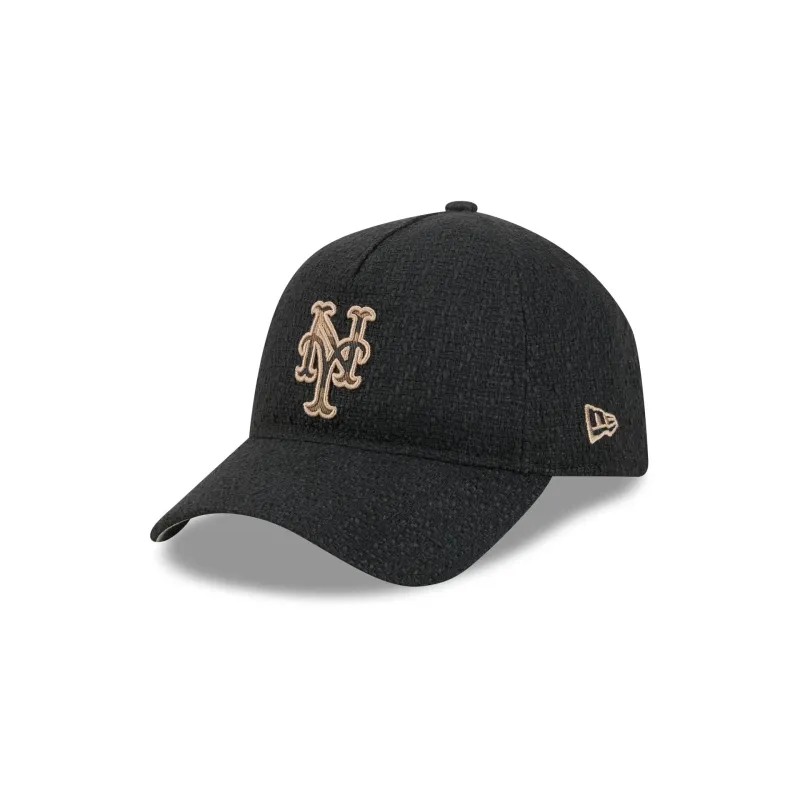 New York Mets Camo Logo Boucle 9FORTY A-Frame Unstructured Snapback Hat made by New Era
