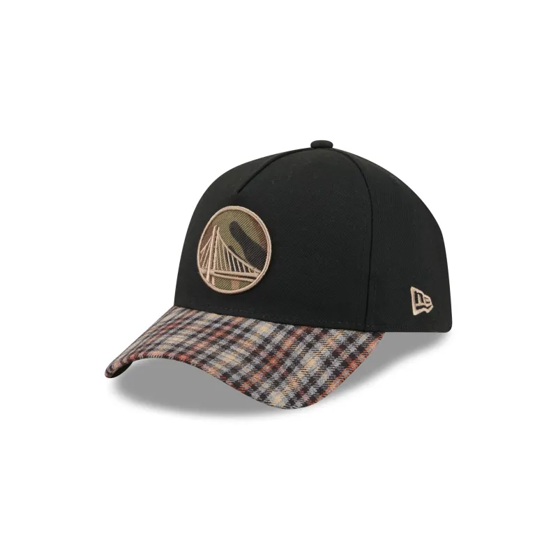 Golden State Warriors Fall Plaid Visor 59FORTY A-Frame Fitted Hat made by New Era