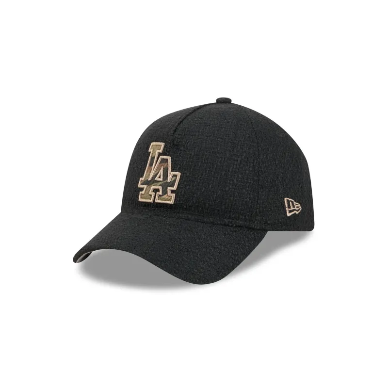 Los Angeles Dodgers Camo Logo Boucle 9FORTY A-Frame Unstructured Snapback Hat made by New Era