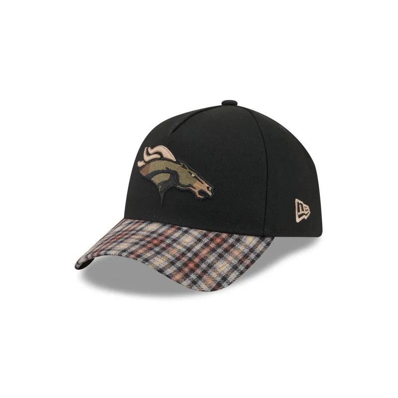 Denver Broncos Fall Plaid Visor 59FORTY A-Frame Fitted Hat made by New Era