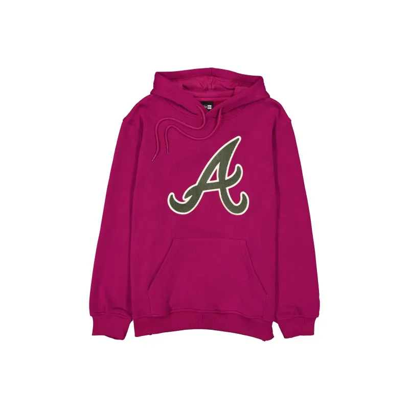 Atlanta Braves Corduroy Logo Cherry Hoodie made by New Era