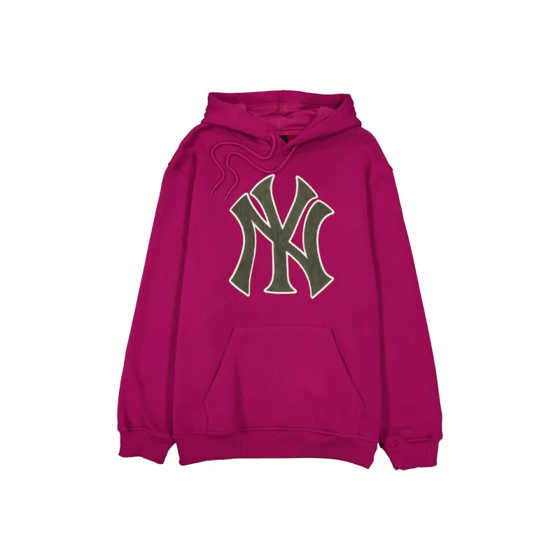 New York Yankees Corduroy Logo Cherry Hoodie made by New Era