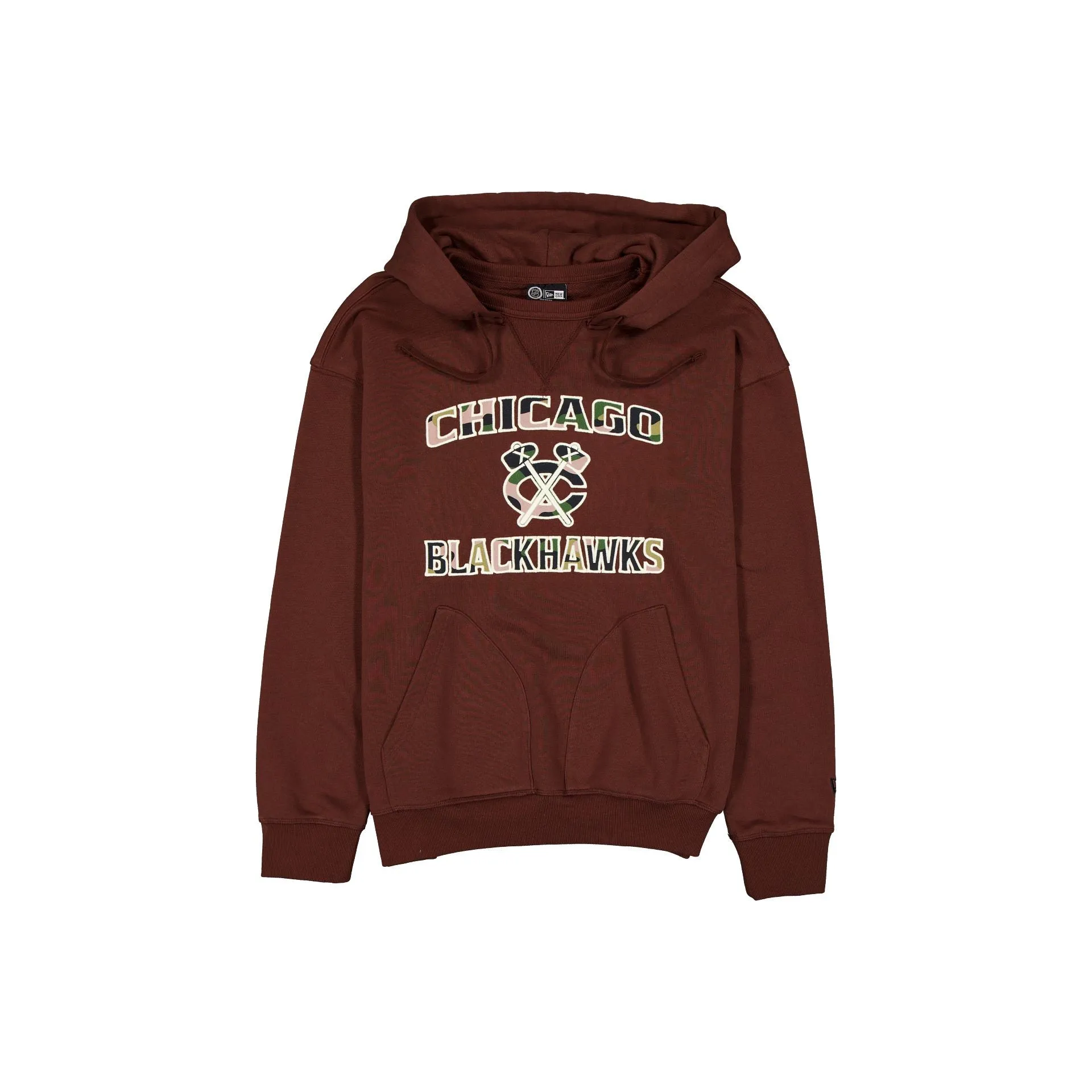 Chicago Blackhawks Camo Logo Brown Hoodie sold by New Era