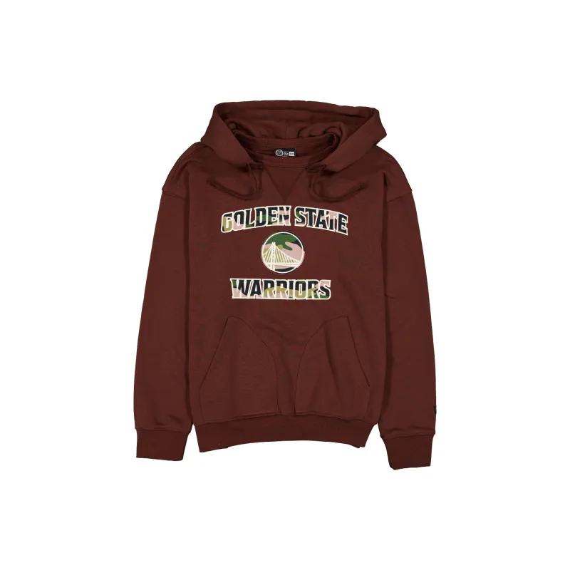 Golden State Warriors Camo Logo Brown Hoodie made by New Era