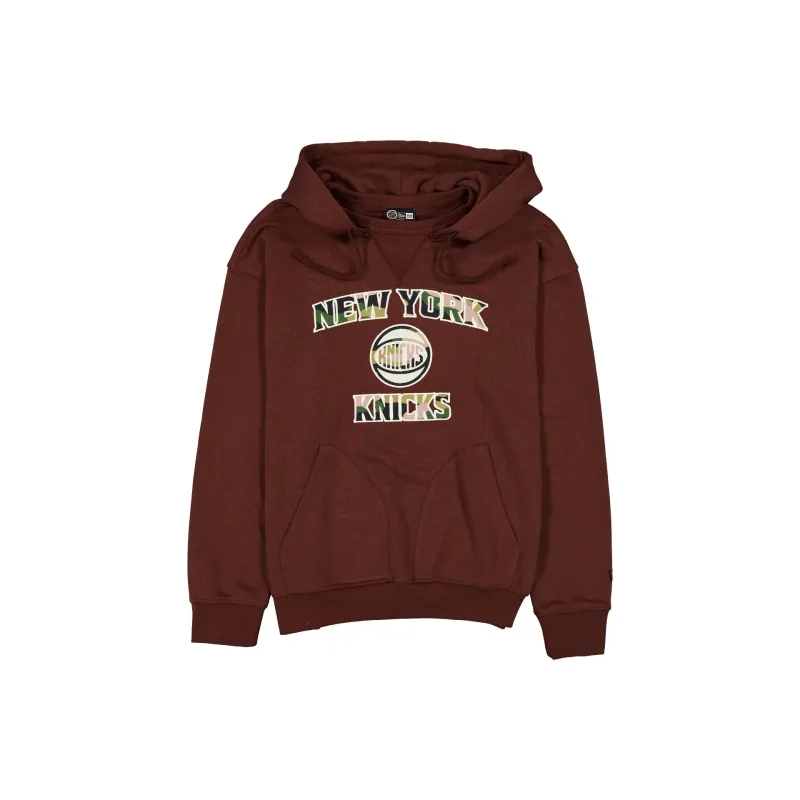 New York Knicks Camo Logo Brown Hoodie made by New Era