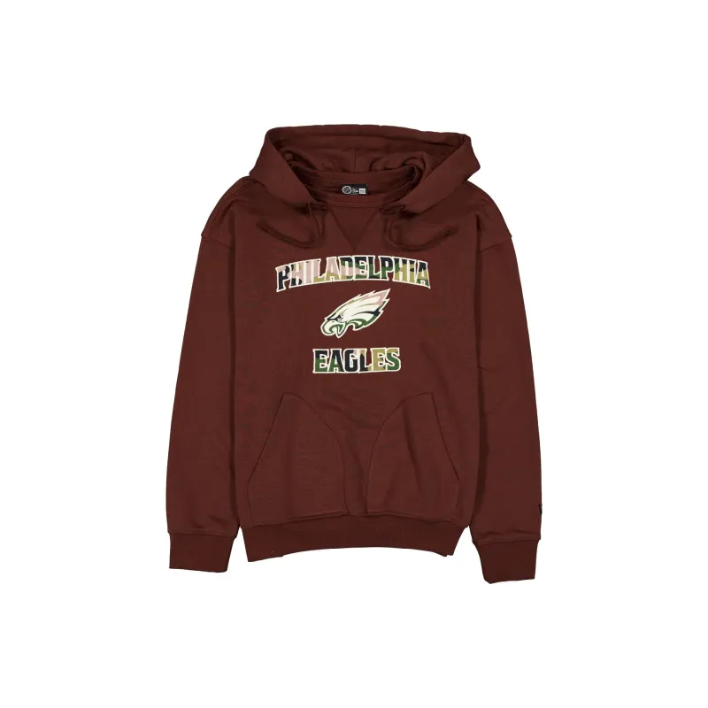 Philadelphia Eagles Camo Logo Brown Hoodie made by New Era