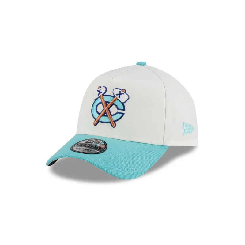 Chicago Blackhawks Copper Pack Alt 9FORTY A-Frame Snapback Hat made by New Era