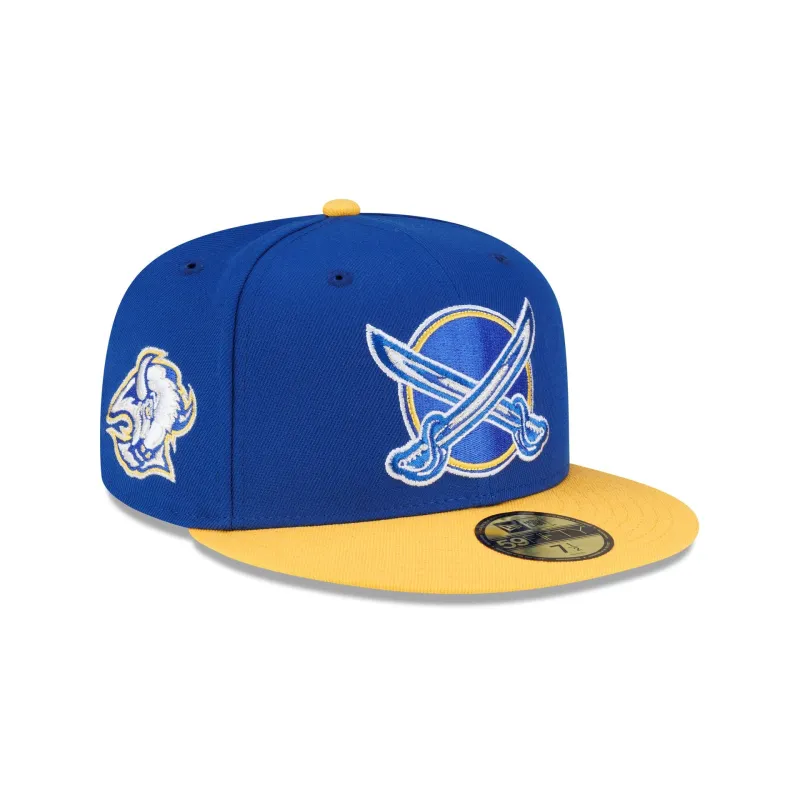 Buffalo Sabres Swords Royal Blue 59FIFTY Fitted Hat made by New Era