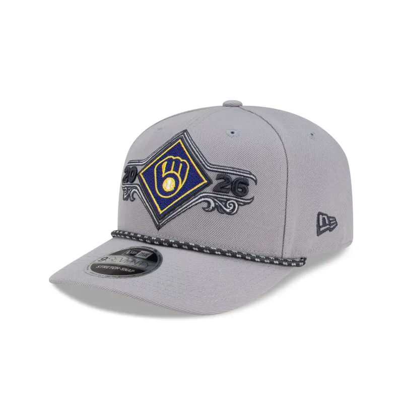 Milwaukee Brewers 2026 NLDS Champions Locker Room 9SEVENTY Stretch-Snap Hat made by New Era