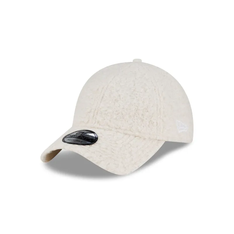 New Era Cap Basic Knit Ivory 9TWENTY Adjustable Hat made by New Era