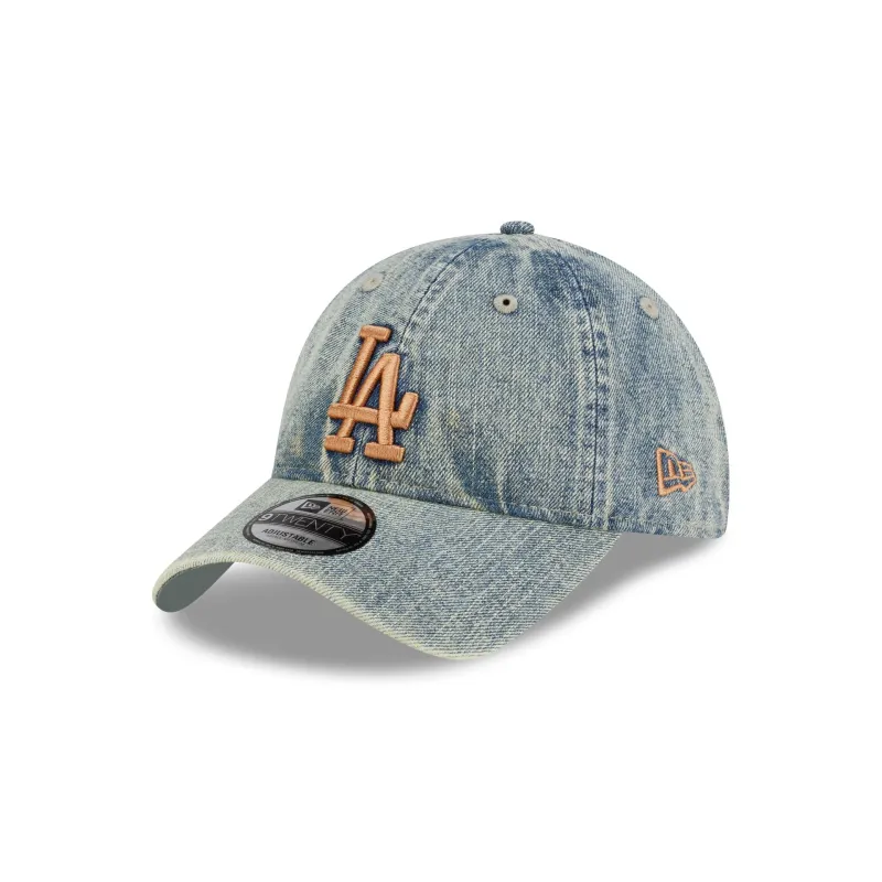 Los Angeles Dodgers Dye Denim 9TWENTY Adjustable Hat made by New Era