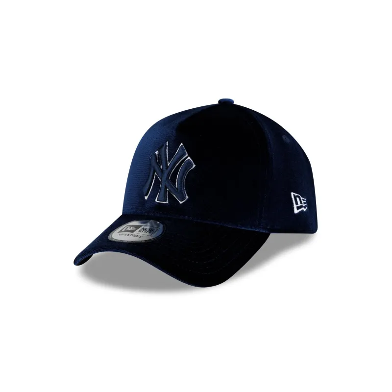 New York Yankees Velvet Navy 9FORTY A-Frame Snapback Hat made by New Era