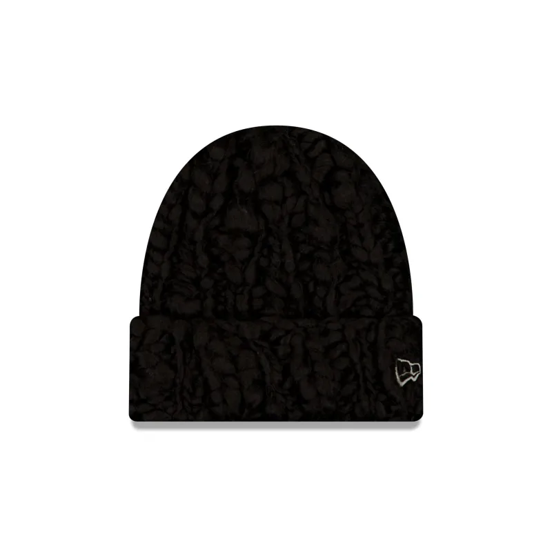 New Era Cap Chunky Black Basic Cuff Knit Beanie Hat made by New Era