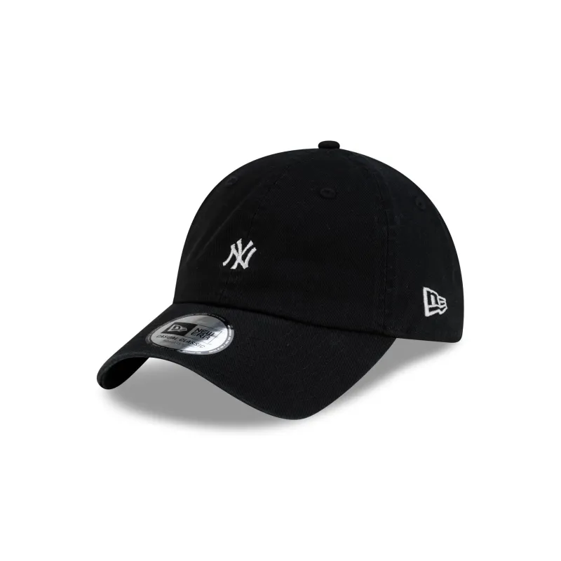New York Yankees Mini Logo Black Casual Classic Adjustable Hat made by New Era